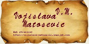 Vojislava Matošević vizit kartica